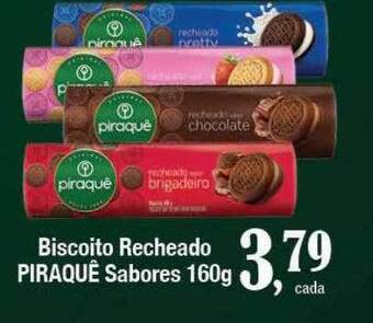 Supermercados Unidos Biscoito recheado piraquê sabores oferta