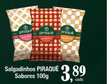 Supermercados Unidos Salgadinhos piraquê sabores oferta