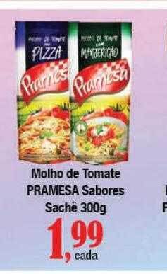 Supermercados Unidos Molho de tomate pramesa sabores sachê oferta
