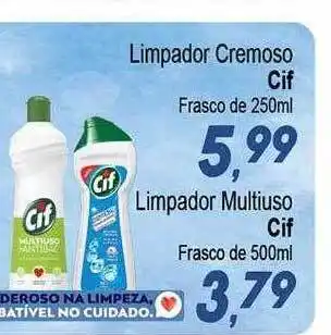 Villefort Atacadista Limpador cremoso cif limpador multiuso cif oferta