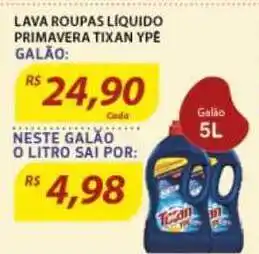 Assaí Atacadista Lava Roupas Liquido Primavera Tixan Ypê oferta