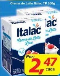 Supermercados Guanabara Creme de Leite Italac TP 200g oferta