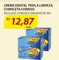 Assaí Atacadista Creme Dental Tripla Limpeza Completa Sorriso 70g oferta