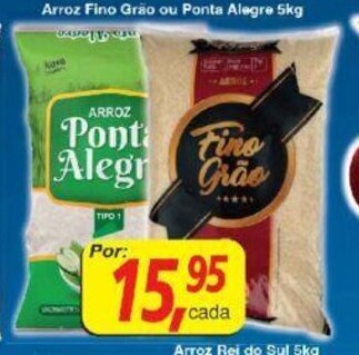 Supermercados Guanabara Arroz Fino Grao ou Ponta Alegre 5kg oferta