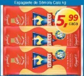 Supermercados Guanabara Espaguete de Semola Galo 1kg oferta