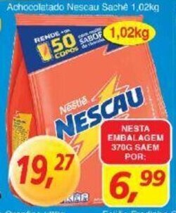 Supermercados Guanabara Achocolatado Nescau Sache 1.02kg oferta