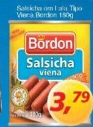 Supermercados Guanabara Salsicha em lata Tipo Viena Bordon 180g oferta
