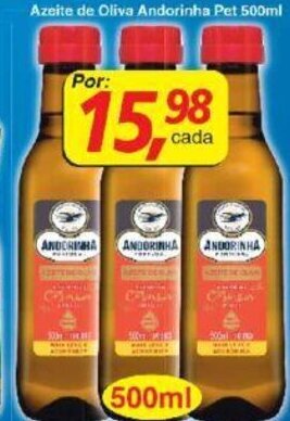 Supermercados Guanabara Azeite de Oliva Andorinha Pet 500ml oferta