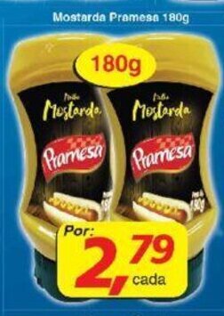 Supermercados Guanabara Mostarda Pramesa 180g oferta