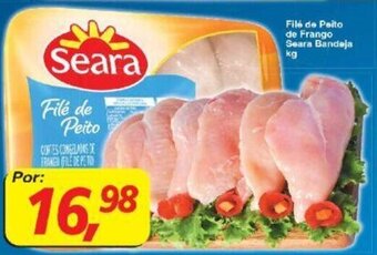 Supermercados Guanabara File de Peito de Frango Seara Bandeja 1kg oferta