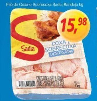 Supermercados Guanabara File de Coxa e Sobrecoxa Sadia bandeja 1kg oferta