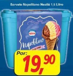 Supermercados Guanabara Sorvete Napolitano Nestle 1.5L oferta