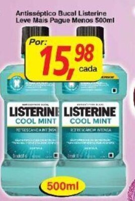 Supermercados Guanabara Antisseptico Bucal Listerine Leve Mais Pague Menos 500ml oferta