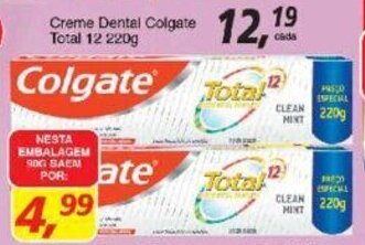 Supermercados Guanabara Creme Dental Colgate Total 12 90g oferta