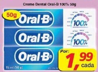 Supermercados Guanabara Creme Dental Oral B 100% 50g oferta