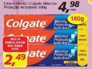 Supermercados Guanabara Creme dental Colgate maxima Protecao Anticaries 90g oferta