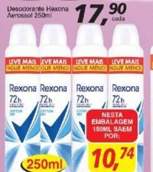 Supermercados Guanabara Desodorante Rexona Aerosol 150ml oferta