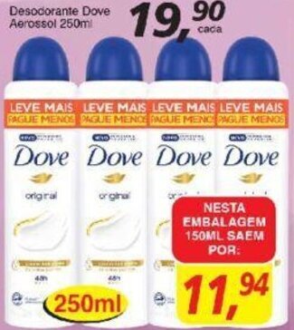 Supermercados Guanabara Desodorante Dove Aerosol 250ml oferta