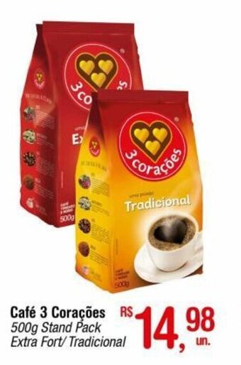 Fort Atacadista Cafe 3 Coracoes 500g oferta