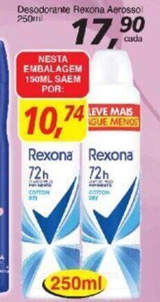 Supermercados Guanabara Desodorante Rexona Aerosol 150ml oferta