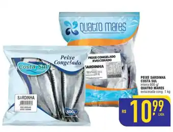 Peixe Sardinha Costa Sul 800g Quatro Mares 1kg