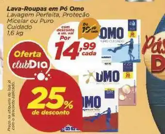 Lava Roupas Em Pó Omo 25% De Desconto 1.6kg