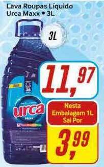 Rede Supermarket Lava Roupas Líquido Urca Maxx 3L oferta
