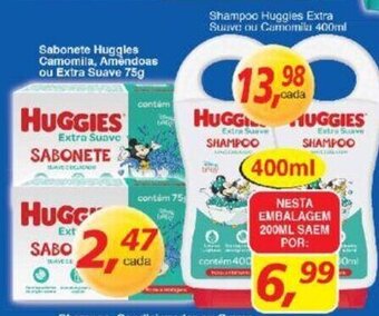 Supermercados Guanabara Sabonete Huggies Camomila, Amendoas ou Extra Suave 75g oferta