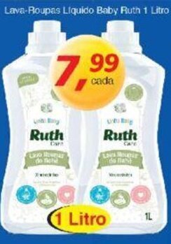 Supermercados Guanabara Lava roupas Liquido Baby Ruth 1L oferta