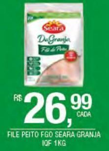 DB Supermercados File peito de frango seara granja kg oferta