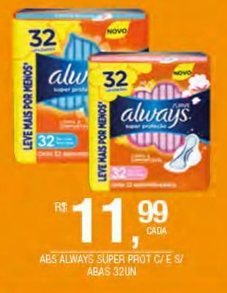 DB Supermercados Absorvente always 32un oferta