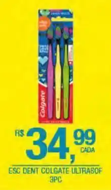 DB Supermercados Escova dental colgate ultra soft 3pc oferta