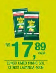 DB Supermercados Lenços umedecidos pinho sol 40un oferta