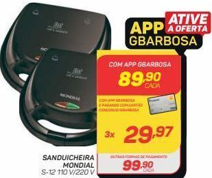 GBarbosa Sanduicheira mondial oferta