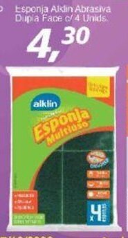 Supermercados Guanabara Esponja Alklin Abrasiva Dupla Face c/4 unids. oferta