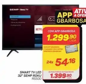 GBarbosa Smart tv led 32" roku oferta