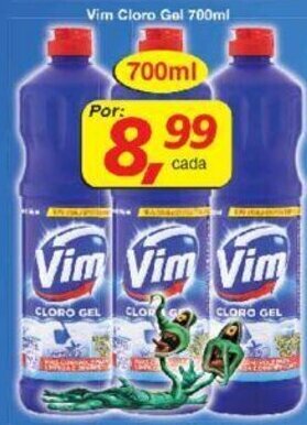 Supermercados Guanabara Vim Cloro Gel 700ml oferta