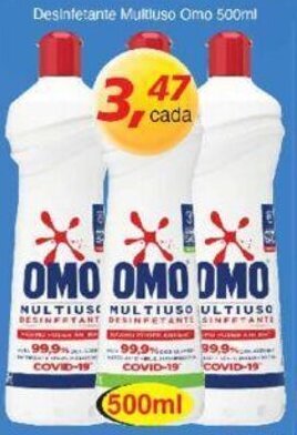 Supermercados Guanabara Desinfetante Multiuso Omo 500ml oferta