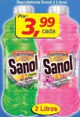 Supermercados Guanabara Desinfetante Sanol 2L oferta
