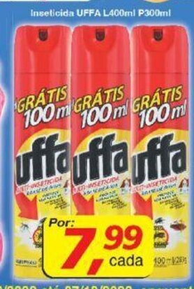 Supermercados Guanabara Inseticida Uffa Leve 400ml Pague 300ml oferta