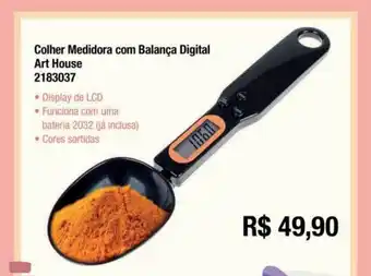 Multicoisas Colher medidora com balança digital art house oferta