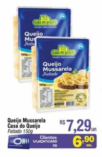 Fort Atacadista Queijo Mussarela Casa de Queijo 150g oferta