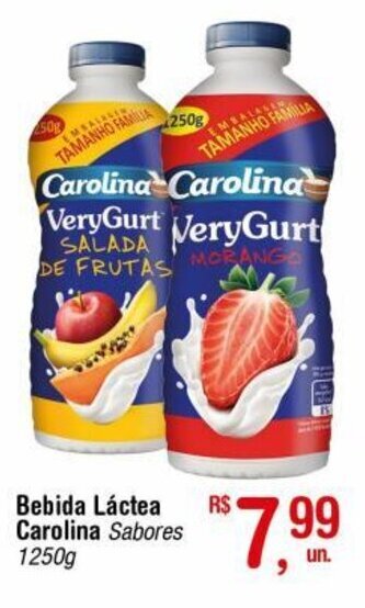 Fort Atacadista Bebida lactea Carolina 1250g oferta
