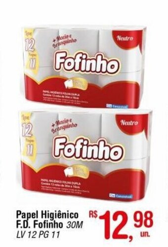 Fort Atacadista Papel Higiénico F.D Fofinho 30m oferta