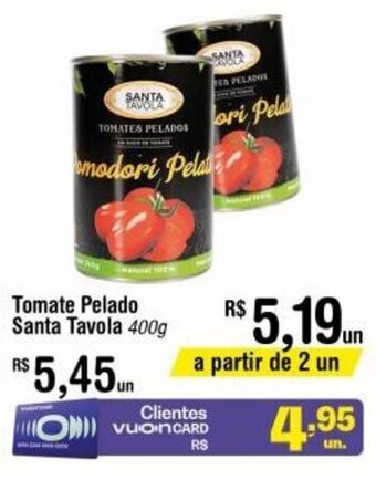 Fort Atacadista Tomate Pelado Santa Tavola 400g oferta