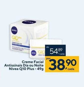 Drogaria Coop Creme facial antissinais dia ou noite nivea q10 plus oferta