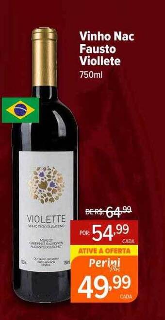 Perini Vinho nac fausto viollete oferta