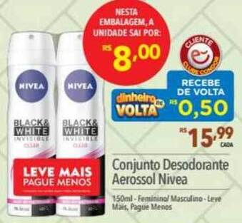 Supermercados Condor Conjunto Desodorante Aerossol Nivea 150ml oferta