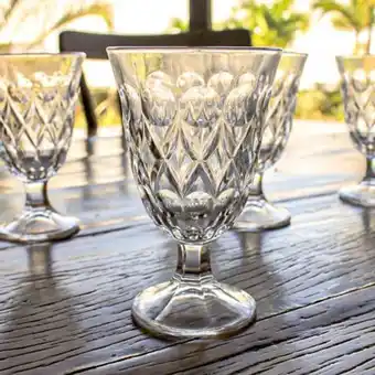 Casa Freitas Jogo taça para agua lumine vidro 6 peças 220ml 104198 dcasa oferta