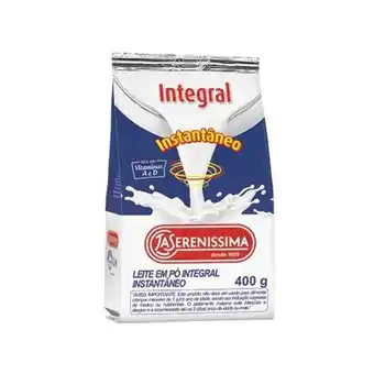 X Supermercados Leite em pó instantâneo integral la sereníssima sachê 400g oferta